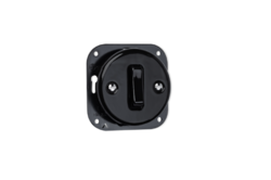 VINTAGE tlačítko (zvonek) černá bez rámečku K1-R231QB keramika klapka slim