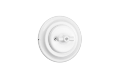 VINTAGE 2 tlačítko (žaluzie) bílá keramika bez rámečku otočný ANTICA