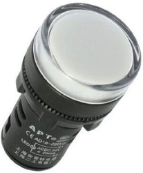 kontrolka kulatá 230V LED bílá 29mm K459C