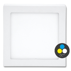 LED-CSQ-18W CCT bílá čtverec přisazená 22x22cm změna barvy světla 