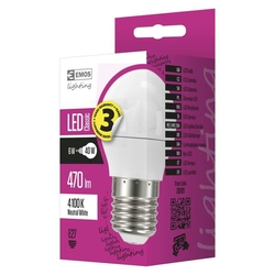 LED E27 5W mini GL NW 470lm ZQ1121
